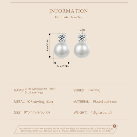 Cercei argint cu perle naturale si moissanite [8]