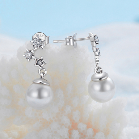 Cercei argint cu perle si zirconii [6]