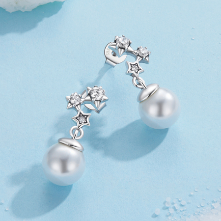 Cercei argint cu perle si zirconii [4]