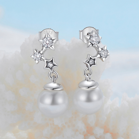 Cercei argint cu perle si zirconii [2]