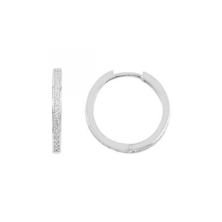 Cercei argint cu rotunzi 20 mm cu zirconii