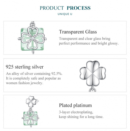 Cercei argint cu trifoi cu patru foi si cristale [10]