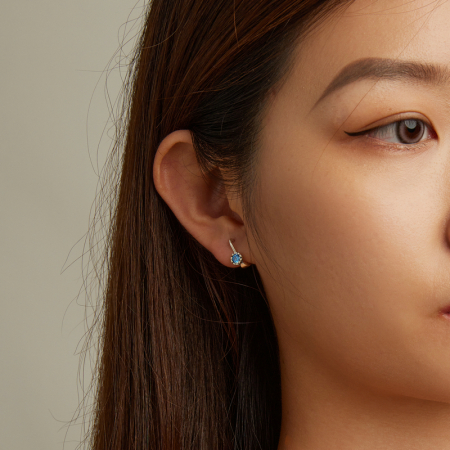 Cercei argint cu zirconii albastre [1]