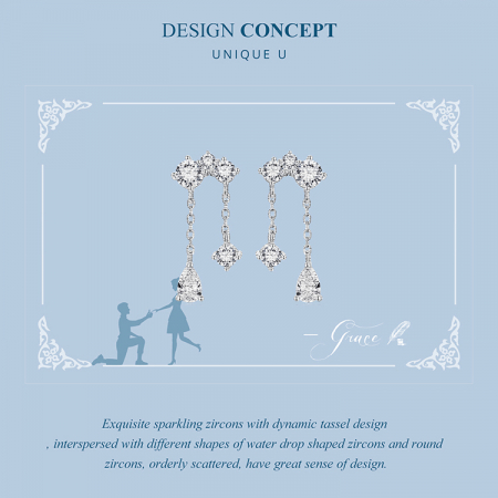 Cercei argint cu zirconii sclipitoare [9]