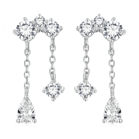 Cercei argint cu zirconii sclipitoare [8]