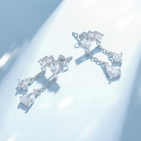 Cercei argint cu zirconii sclipitoare [4]