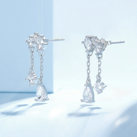 Cercei argint cu zirconii sclipitoare [2]