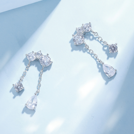 Cercei argint cu zirconii sclipitoare [5]