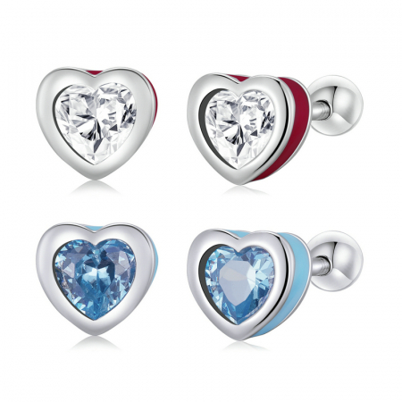 Cercei argint dragoste simpla [12]