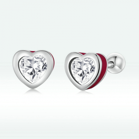 Cercei argint dragoste simpla [9]