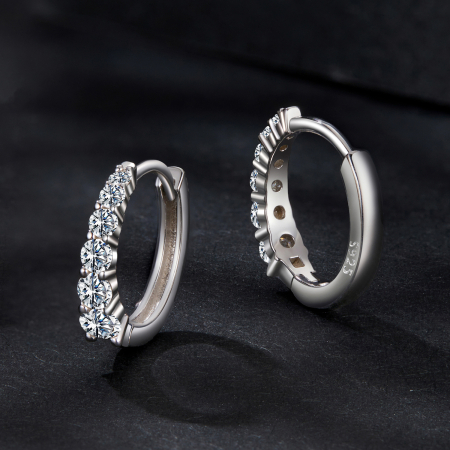 Cercei argint Elegance cu Moissanite [5]