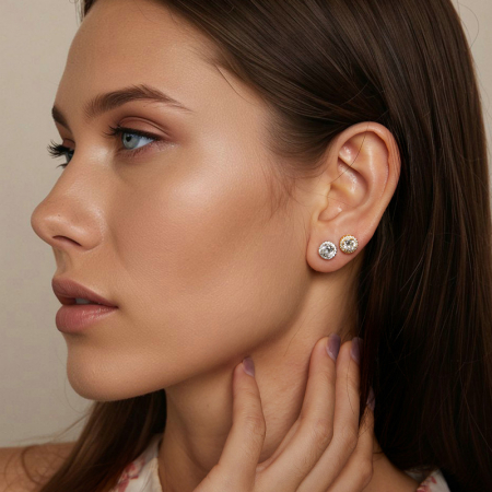 Cercei argint eleganti cu zirconii [9]