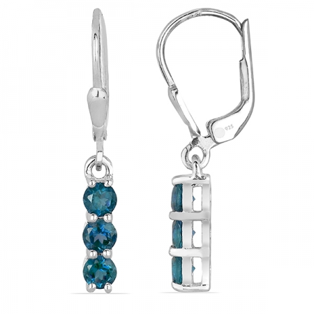 Cercei argint Fanny, 925, cu topaz albastru London - EVA0029 [1]