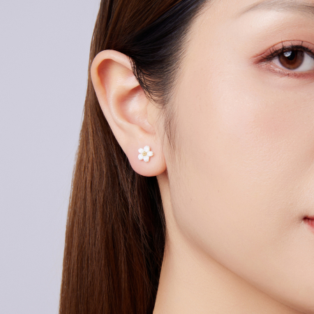 Cercei argint Flori Sakura Albe [7]