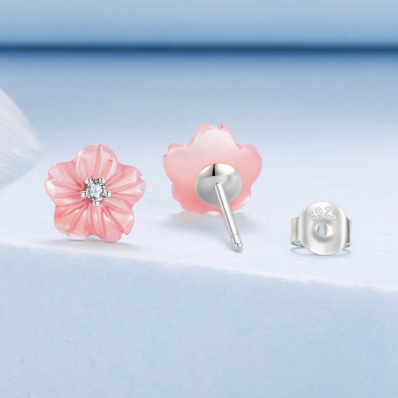 Cercei argint Flori Sakura Roz [2]