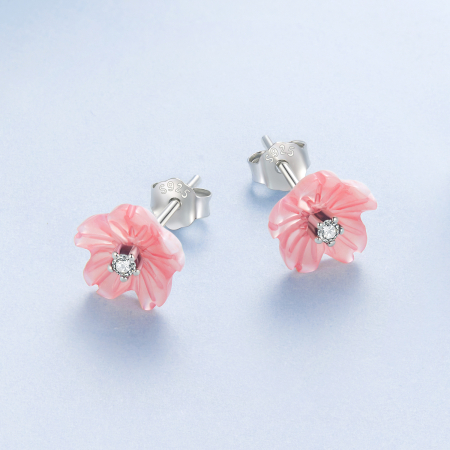 Cercei argint Flori Sakura Roz [4]