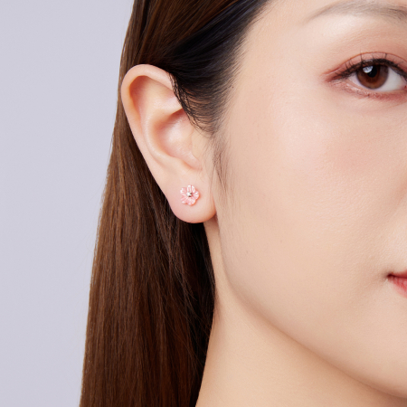 Cercei argint Flori Sakura Roz [8]