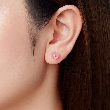 Cercei argint Flori Sakura Roz [7]