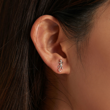 Cercei argint soparla norocoasa Gecko [1]