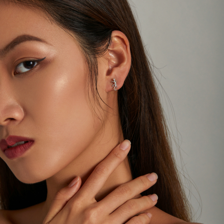 Cercei argint soparla norocoasa Gecko [3]