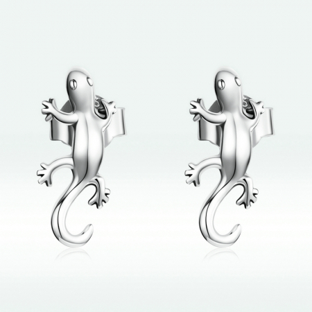 Cercei argint soparla norocoasa Gecko [7]