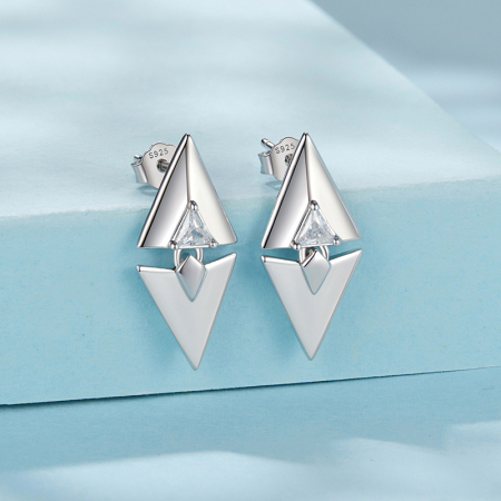 Cercei argint geometrici [2]