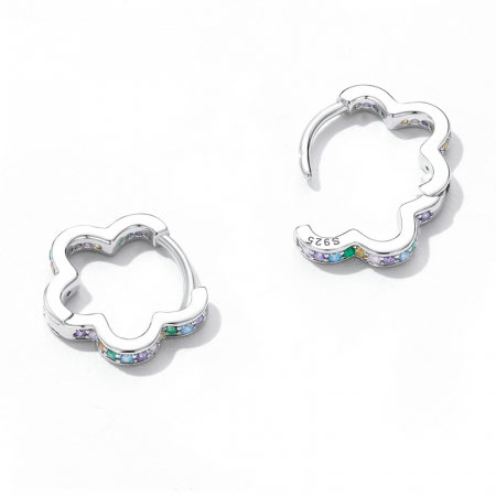 Cercei argint ghirlanda de zirconii [4]