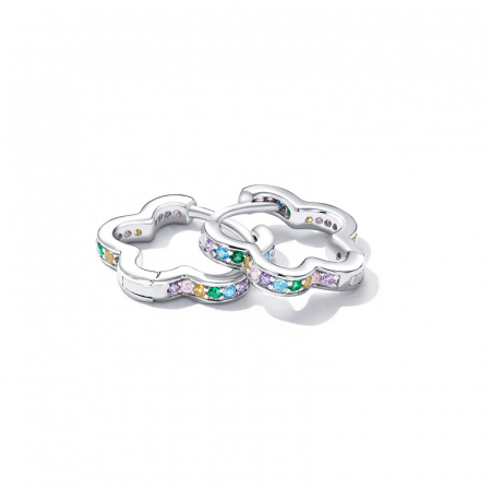 Cercei argint ghirlanda de zirconii [2]