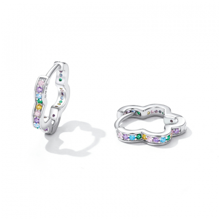 Cercei argint ghirlanda de zirconii [6]