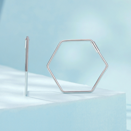 Cercei argint hexagonali [3]