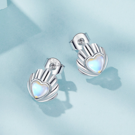 Cercei argint in forma de scoica [4]