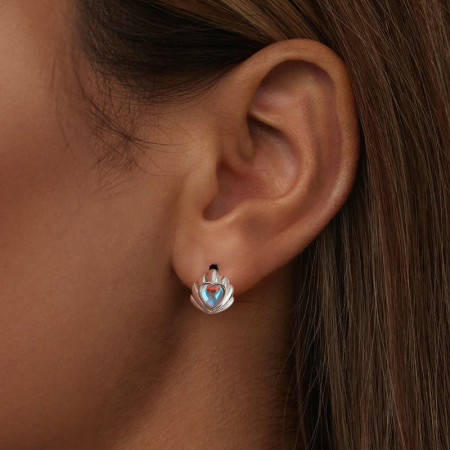 Cercei argint in forma de scoica [5]