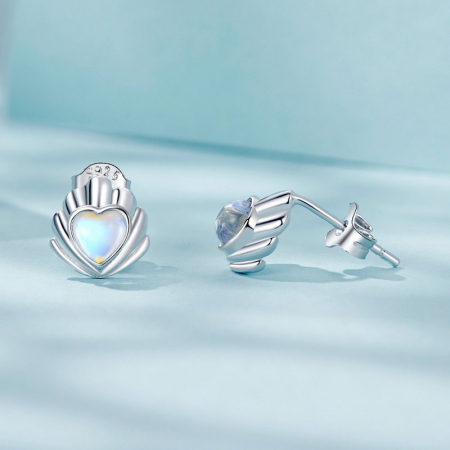 Cercei argint in forma de scoica [6]