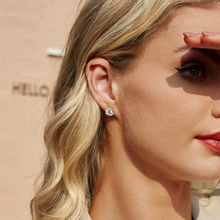 Cercei argint in forma de scoica [7]