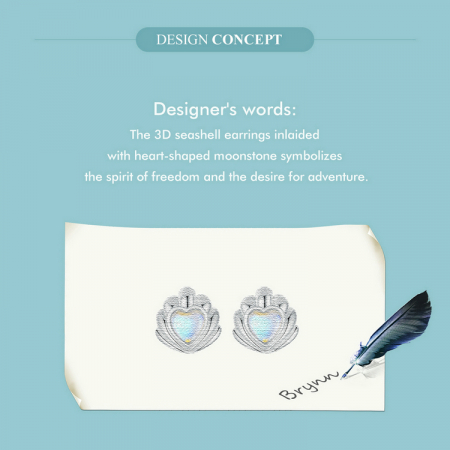 Cercei argint in forma de scoica [11]