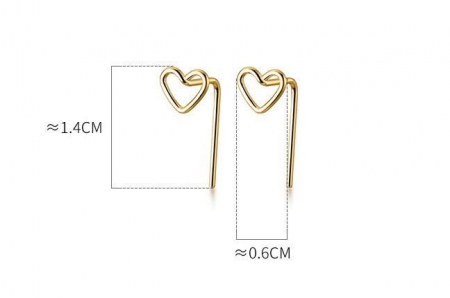 Cercei argint inimioara placati cu aur [1]