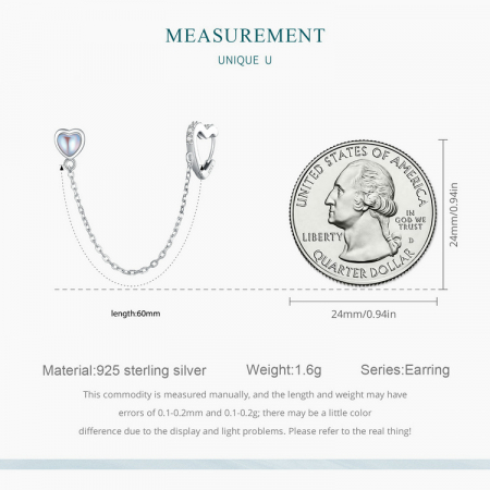 Cercel argint lant si inimioare [11]