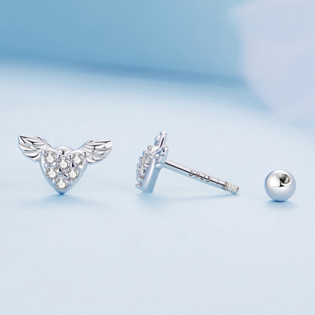 Cercei argint Love Wings cu zirconii [2]