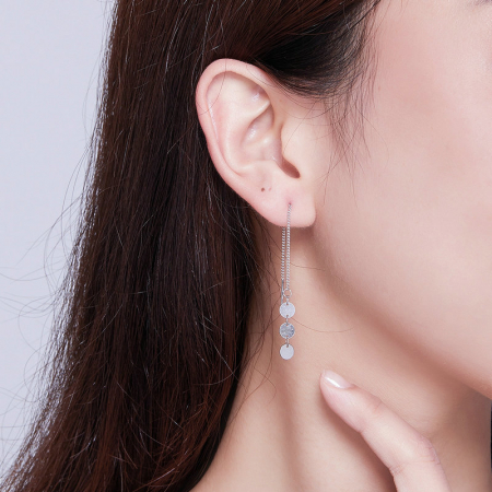 Cercei argint lungi cu paiete [1]