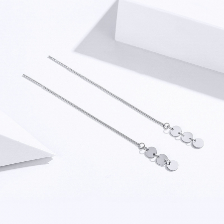 Cercei argint lungi cu paiete [6]