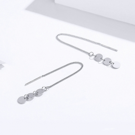 Cercei argint lungi cu paiete [4]