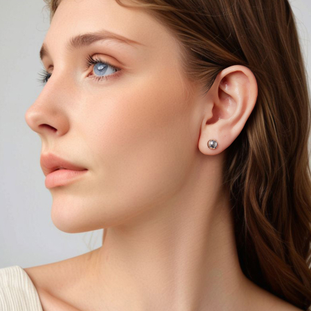 Cercei argint Minge de Baseball [3]