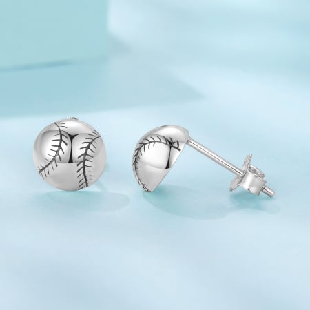 Cercei argint Minge de Baseball [6]