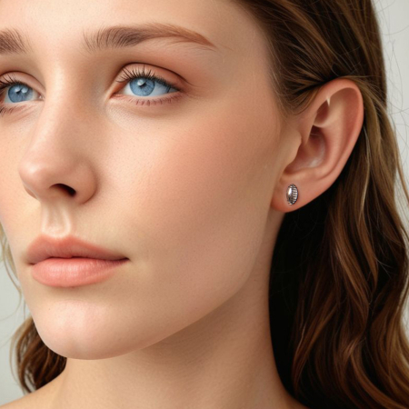 Cercei argint Minge de Rugby [3]