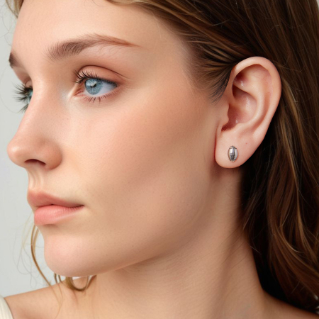 Cercei argint Minge de Rugby [5]