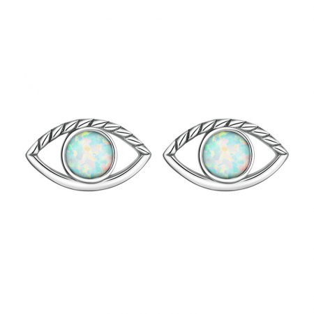Cercei argint ochi de opal