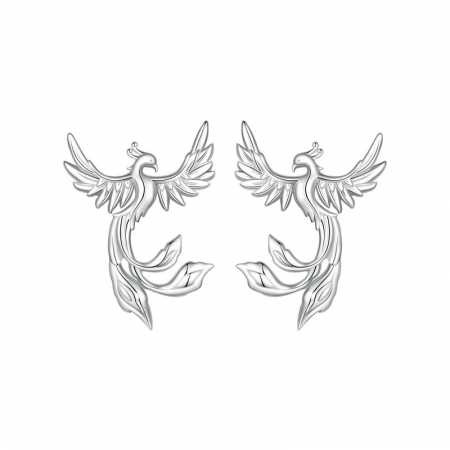 Cercei argint pasarea Phoenix
