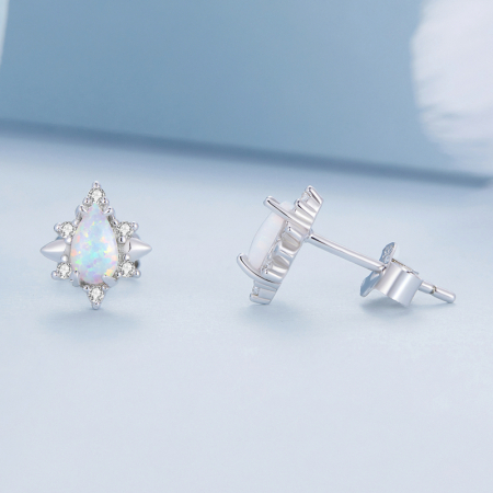 Cercei argint picatura de opal [4]