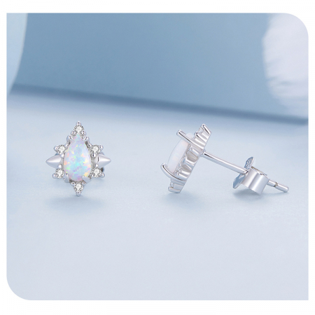 Cercei argint picatura de opal [8]