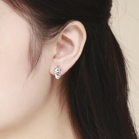 Cercei argint pisicute cu fundite [1]